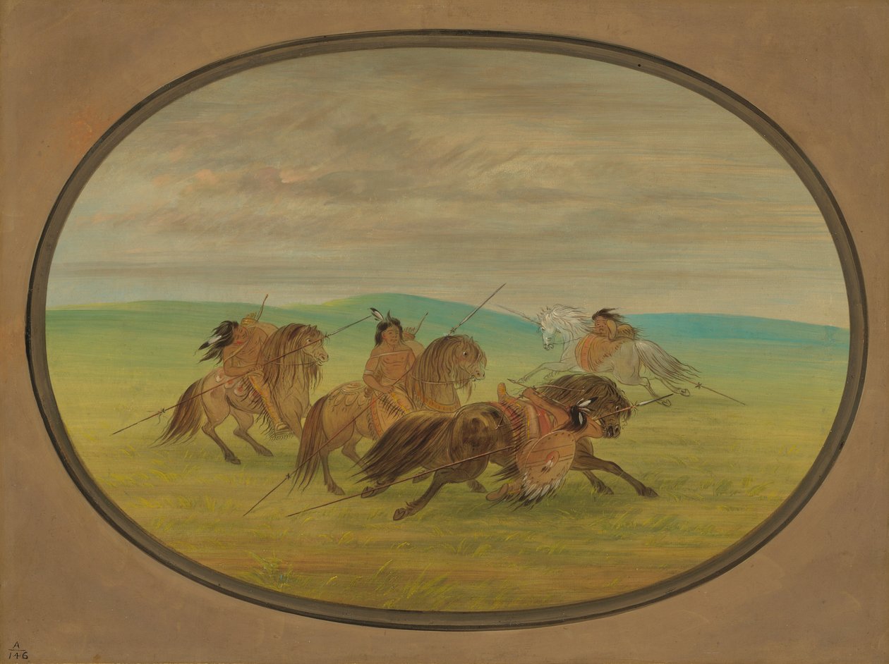 Equitação Comanche, 18611869. de George Catlin