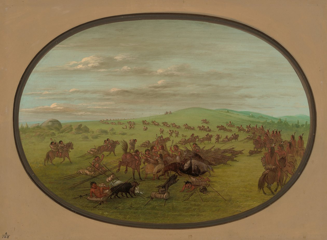 Camanches Mudança, 18611869. de George Catlin