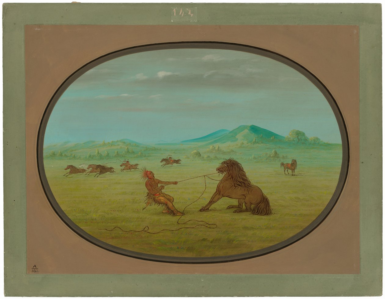 Apanhar Cavalos Selvagens - Pawnee de George Catlin