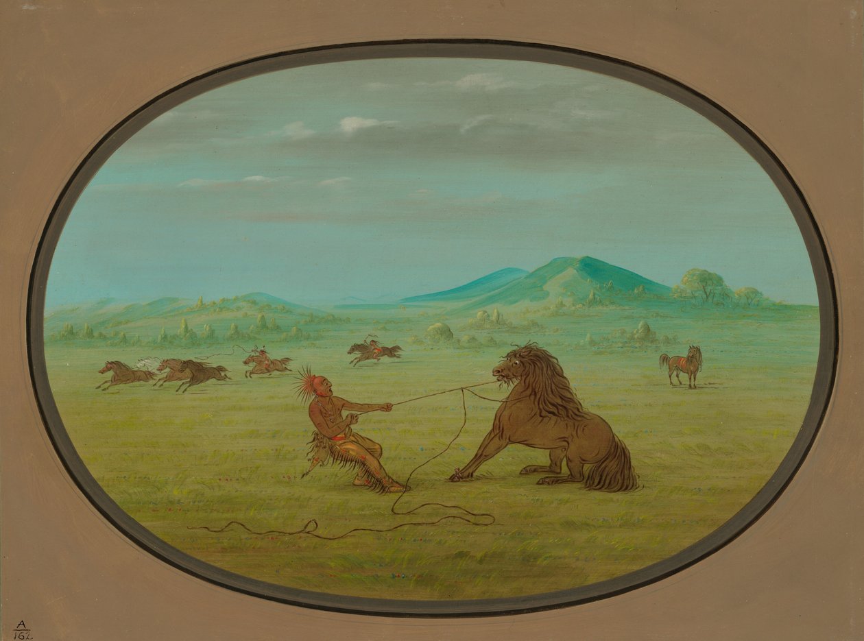 Pegando Cavalos Selvagens - Pawnee, 18611869. de George Catlin