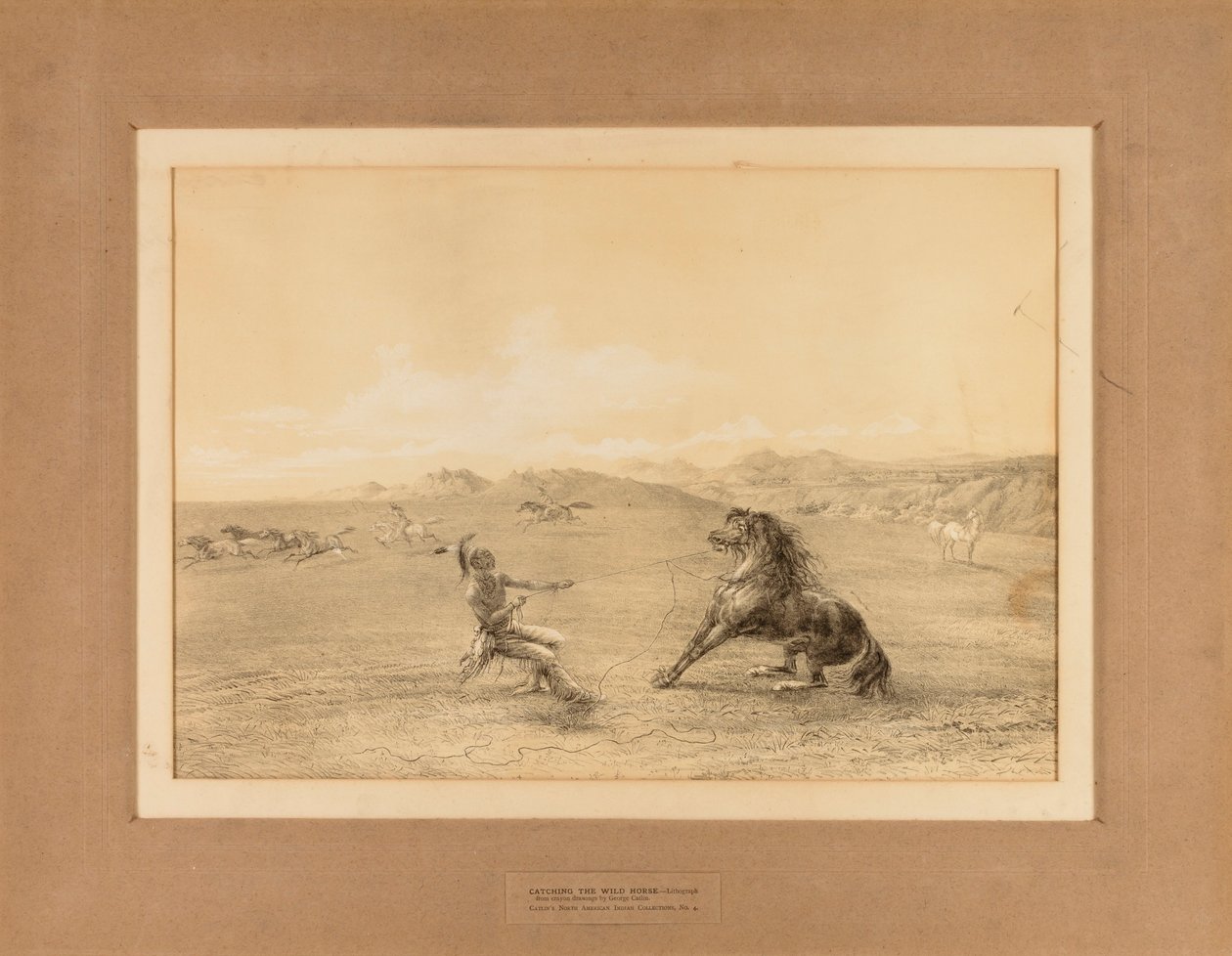 Apanhar o Cavalo Selvagem--no. 4 de George Catlin