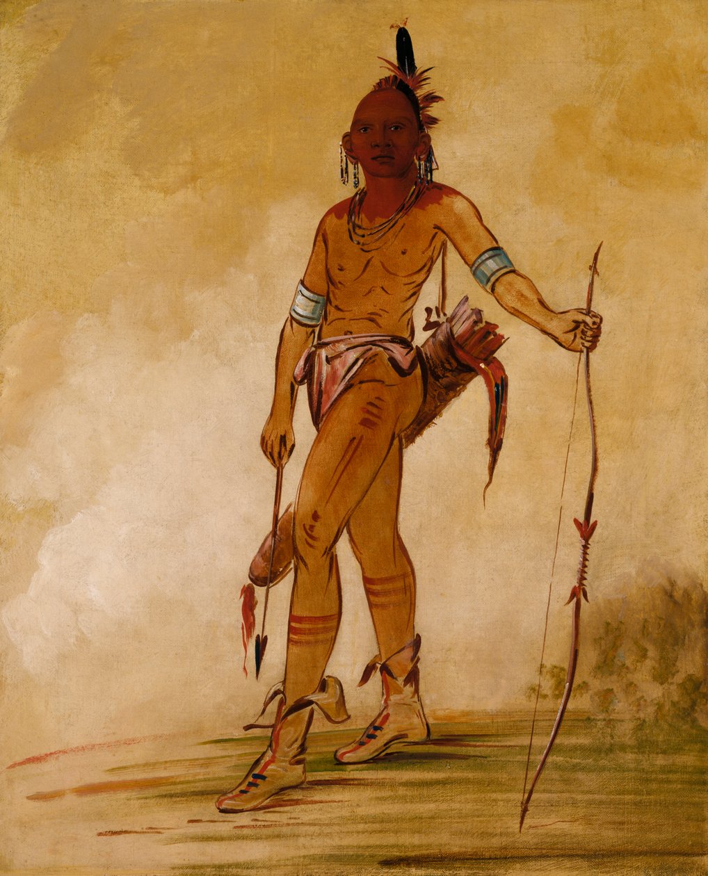 Cáh-he-ga-shin-ga, Pequeno Chefe, 1834. de George Catlin