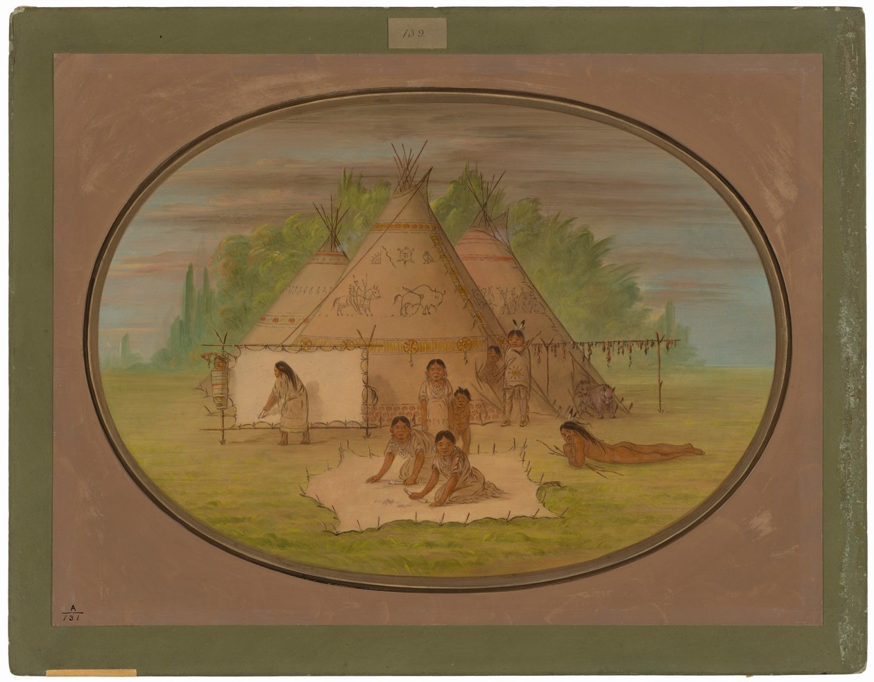 Aldeia de Cheyenne de George Catlin