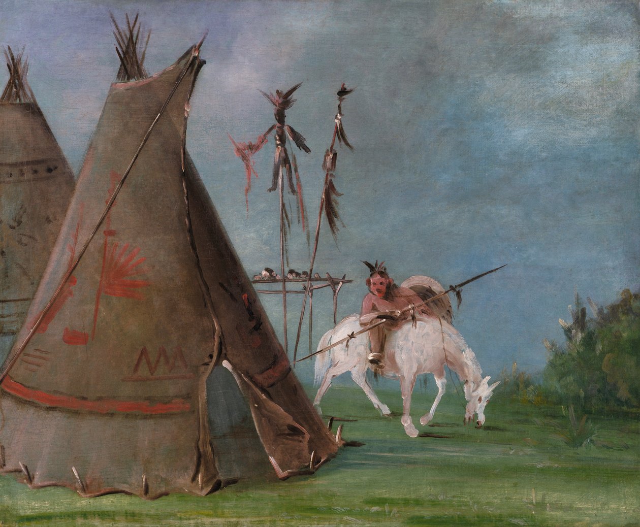 Loja Comanche de Peles de Búfalo, 1834-1835. de George Catlin