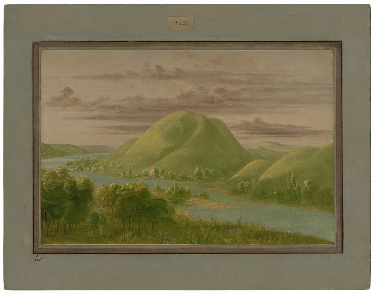 Blefes gramados curiosos, Rio de São Pedro de George Catlin