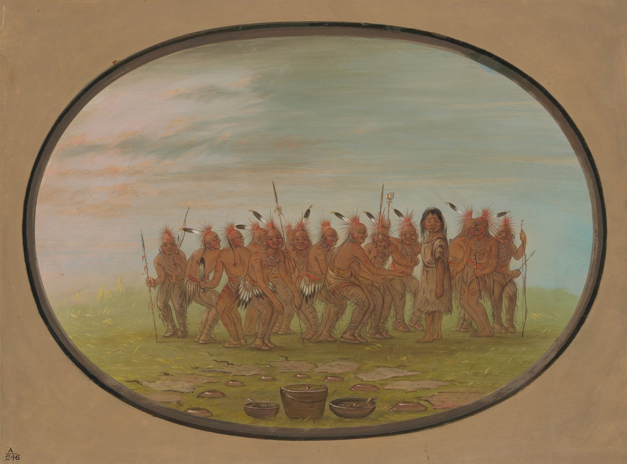 Dança ao Berdache - Saukie, 18611869. de George Catlin