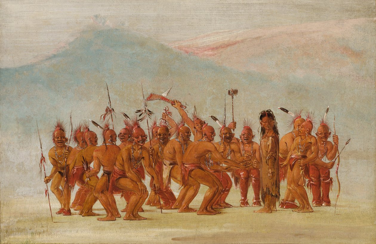 Dança ao Berdash, 1835-1837. de George Catlin