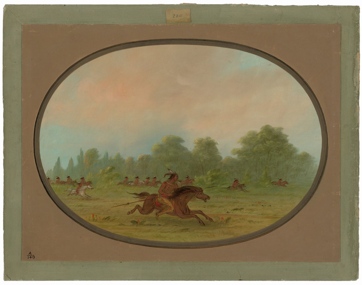 Desfiladeiro de um Grupo de Guerra Comanche de George Catlin