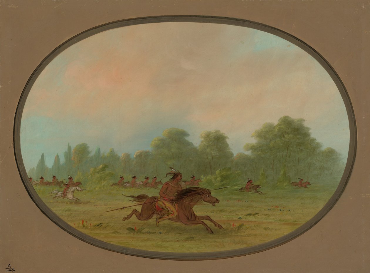 Desfiladeiro de um Partido de Guerra Comanche, 18611869. de George Catlin
