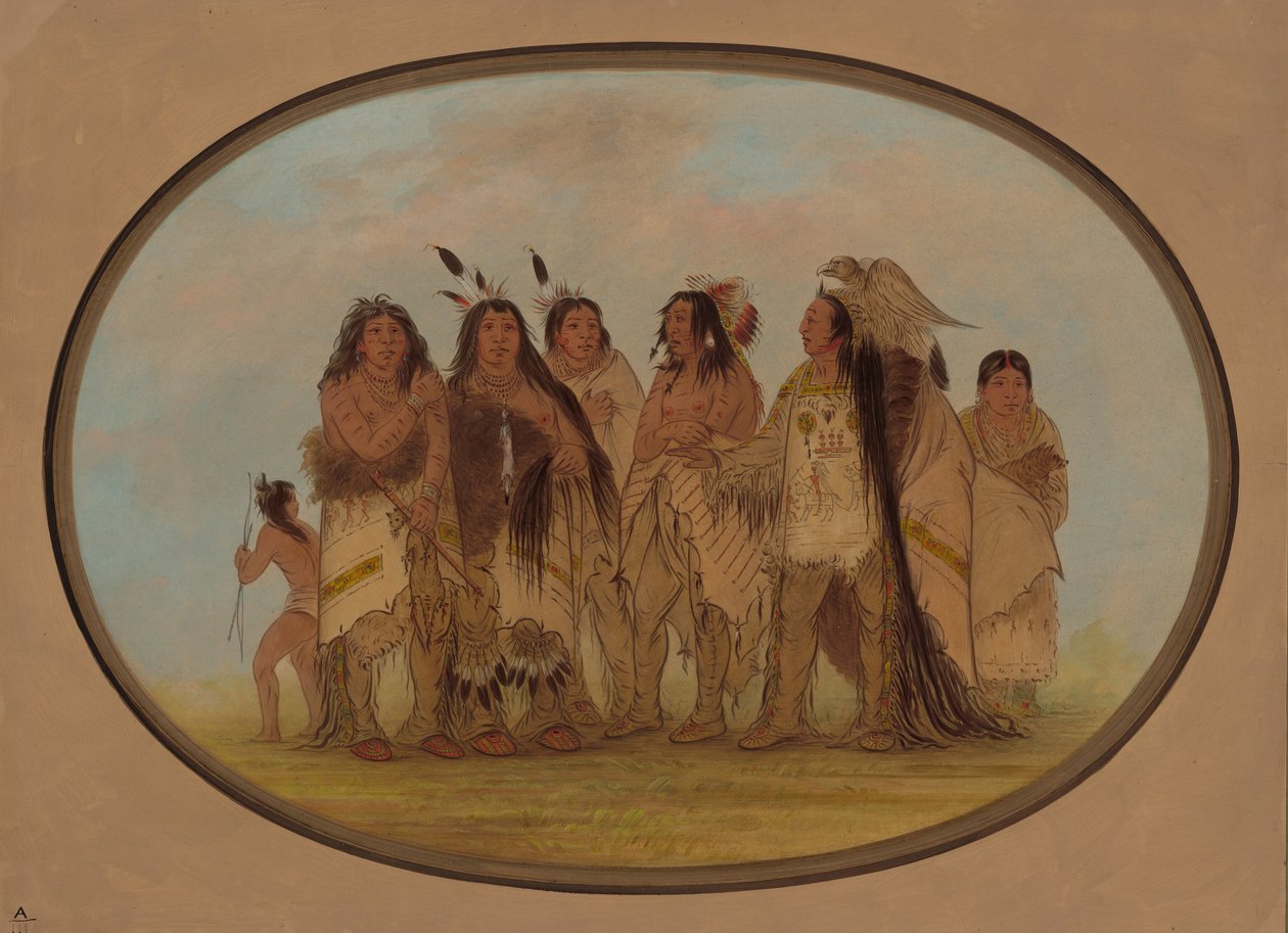Distintos índios corvos, 18611869. de George Catlin