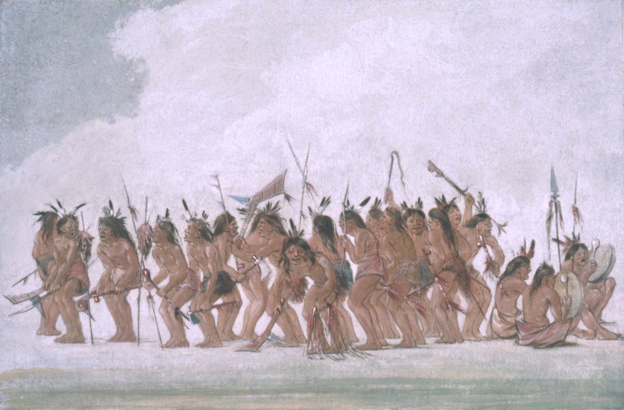 Dança dos cães em Fort Snelling de George Catlin