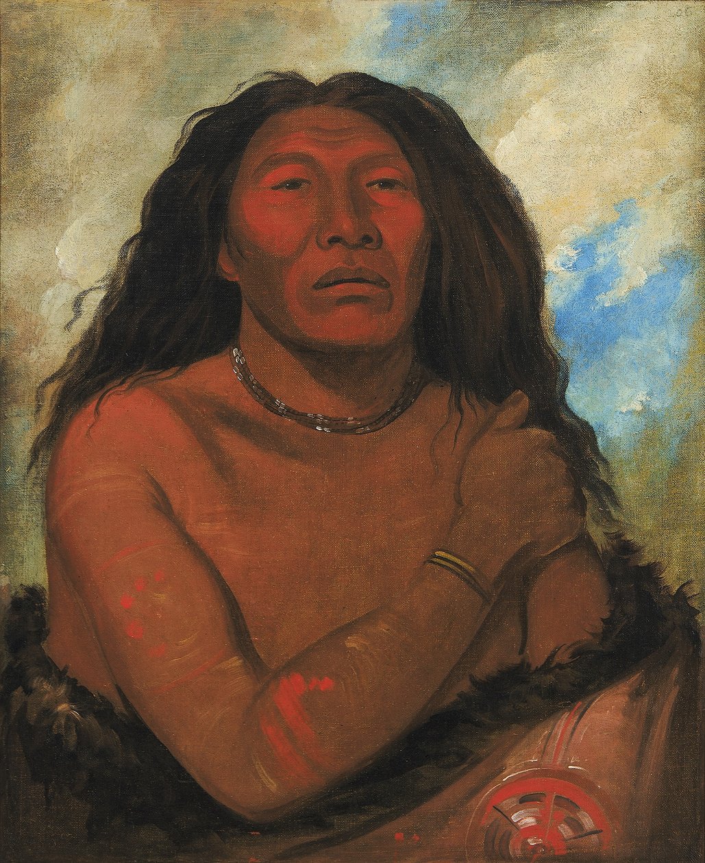Duhk-gits-o-ó-see, Urso Vermelho, um Guerreiro Distinto de George Catlin