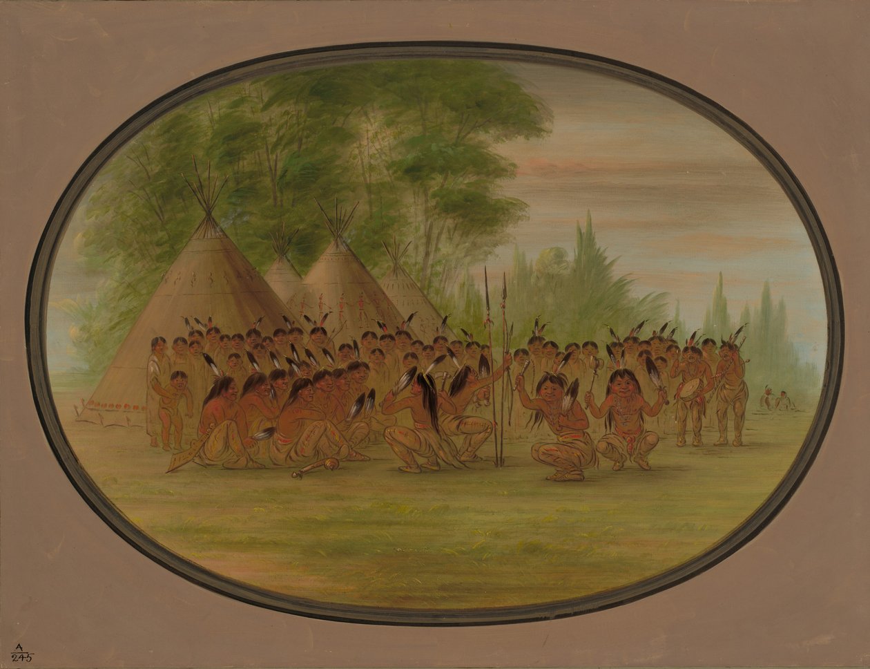 Dança da Águia - Choctaw, 18611869. de George Catlin