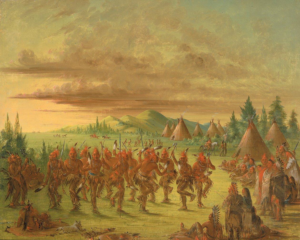 Dança da Águia, 1845-1848. de George Catlin