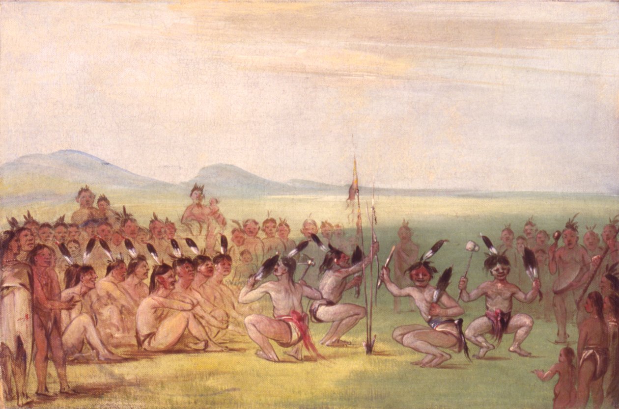 Dança da Águia, Choctaw, 1835-1837. de George Catlin