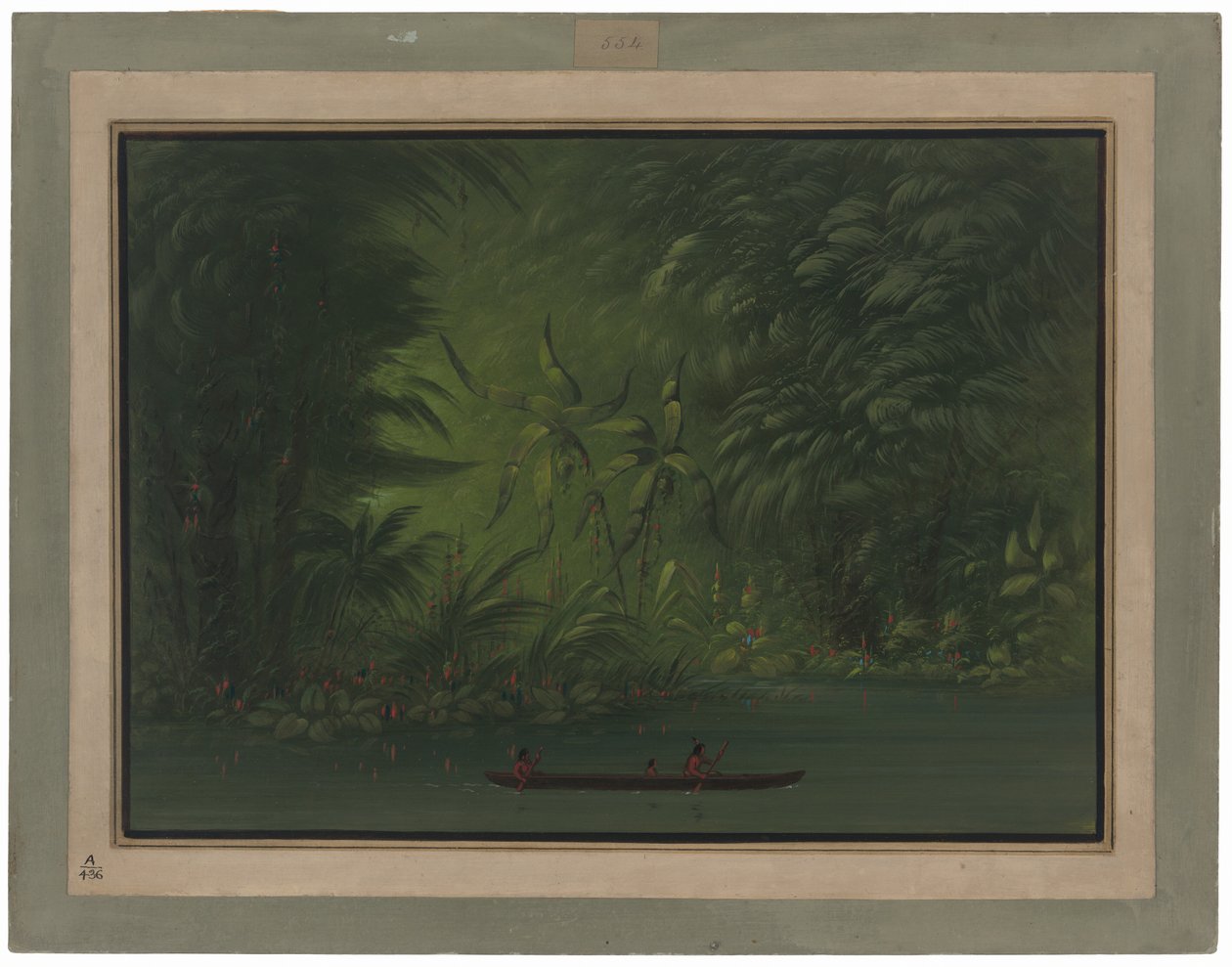 Entrada para uma Lagoa, Costa do Amazonas de George Catlin