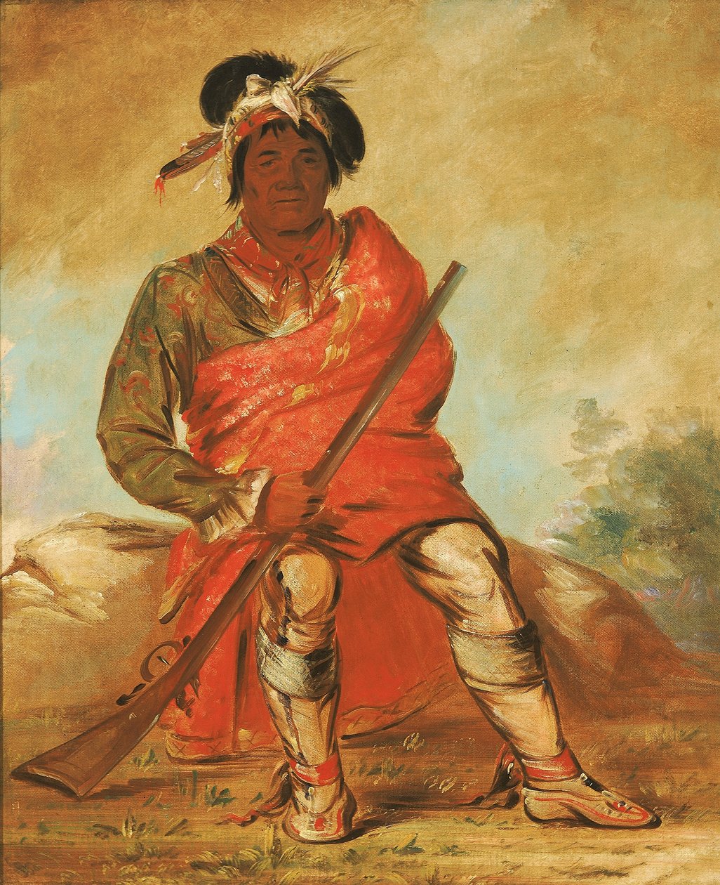 Eteh-ée-fix-e-co, Veado sem coração, um chefe de George Catlin