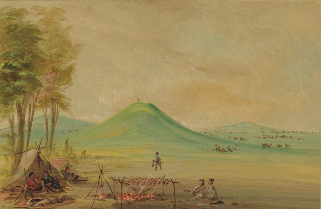 Expedição acampada em uma pradaria do Texas. abril de 1686, 18471848. de George Catlin