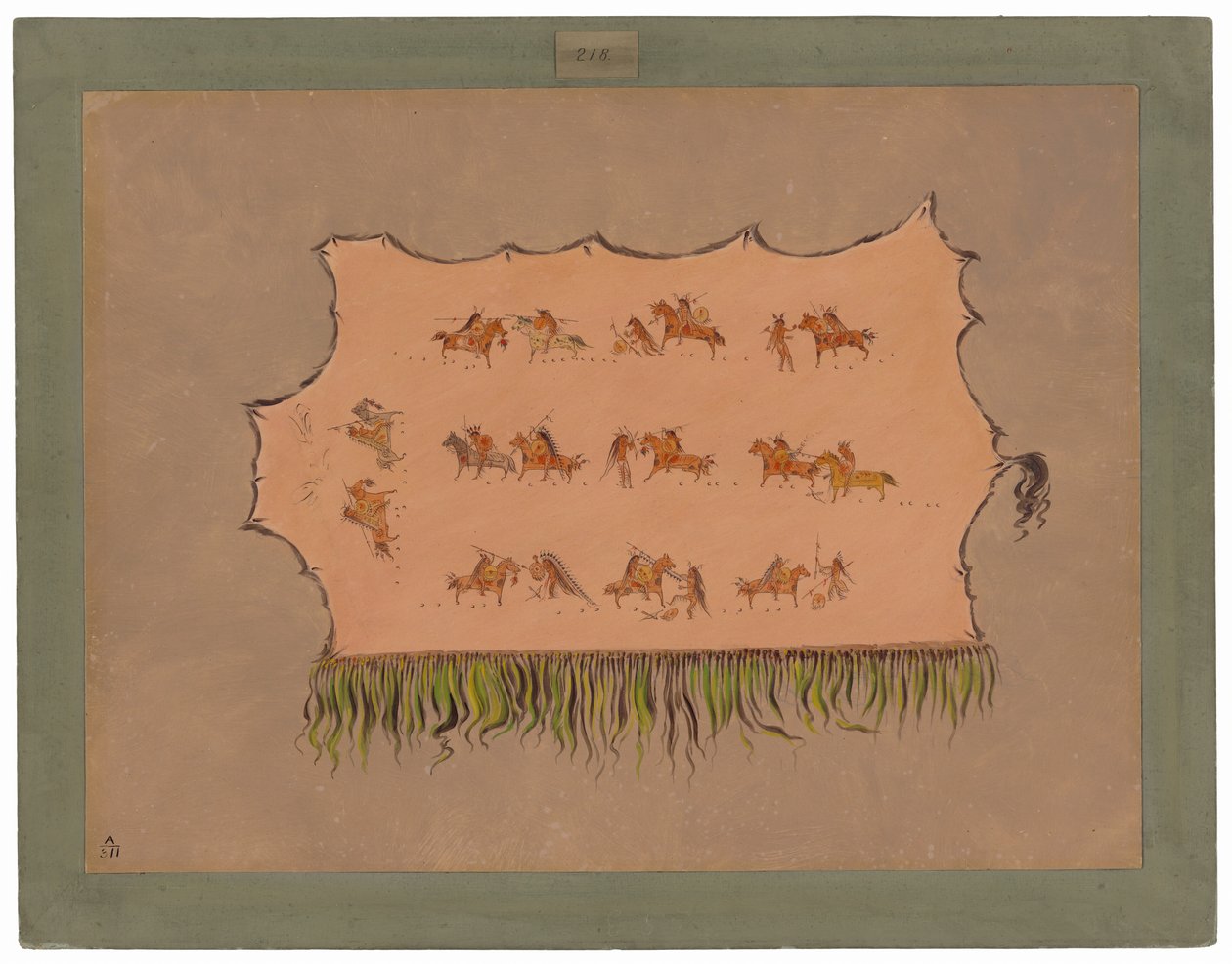 Fac-símile do manto do chefe dos quatro homens - Mandan de George Catlin