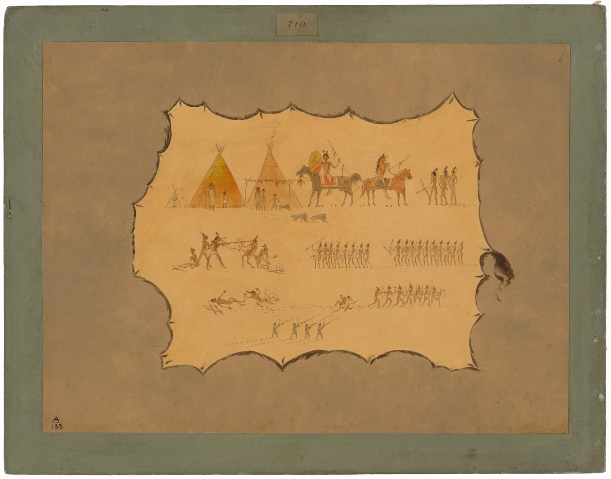 Fac-símile de um Cheyenne Robe de George Catlin
