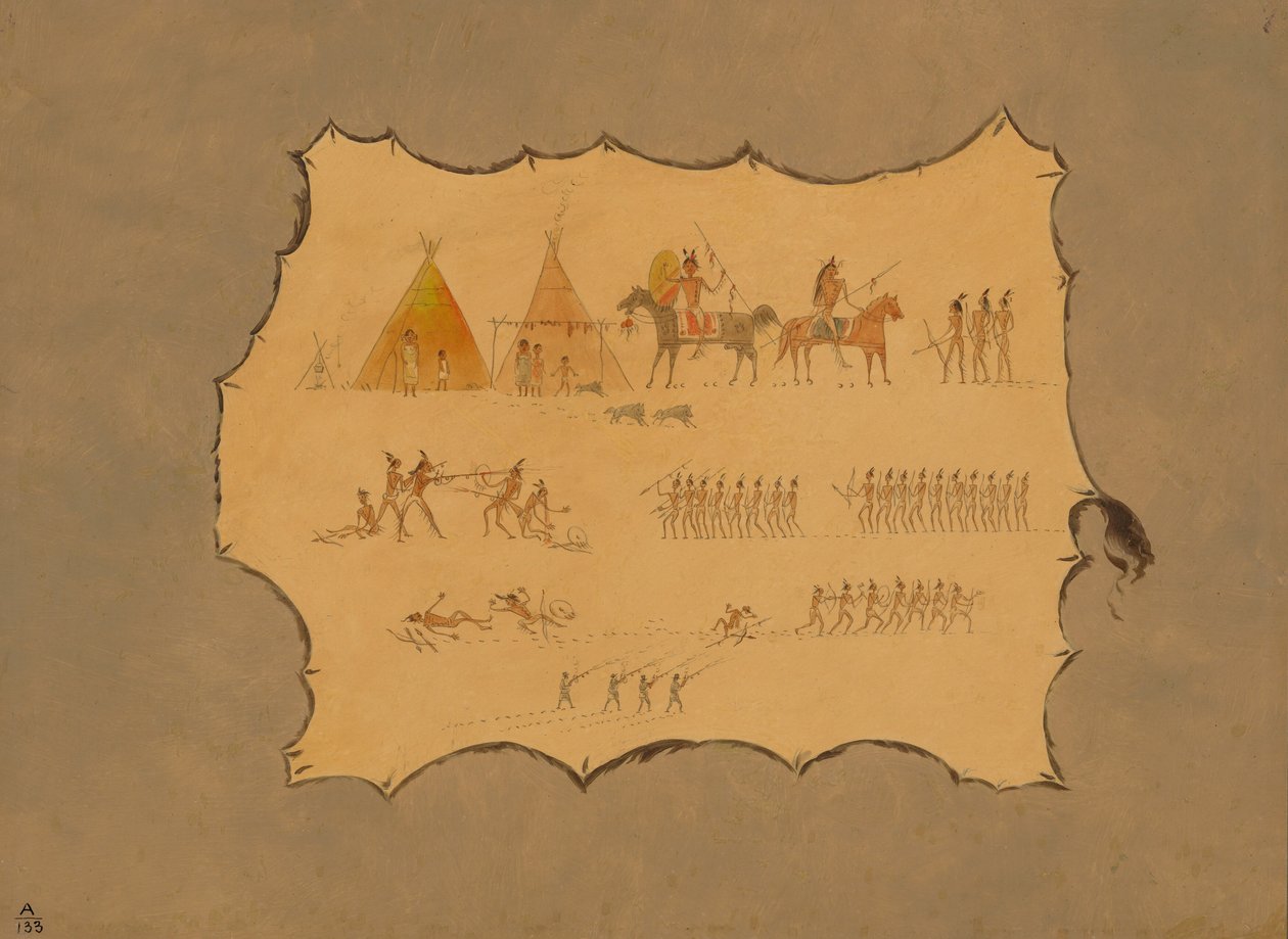 Fac-símile de um Cheyenne Robe, 18611869. de George Catlin