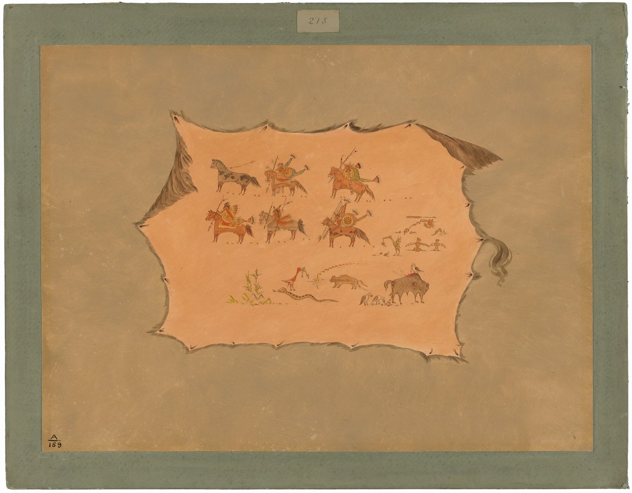 Fac-símile do manto de um médico Pawnee de George Catlin