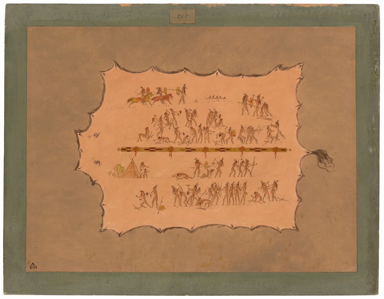 Fac-símile de um manto Sioux de George Catlin