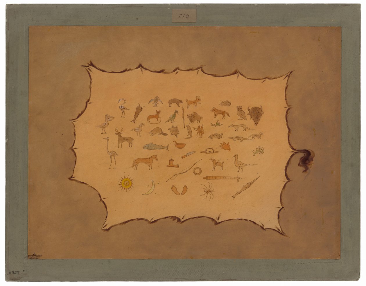 Fac-símile de um manto de Ojibbeway de George Catlin