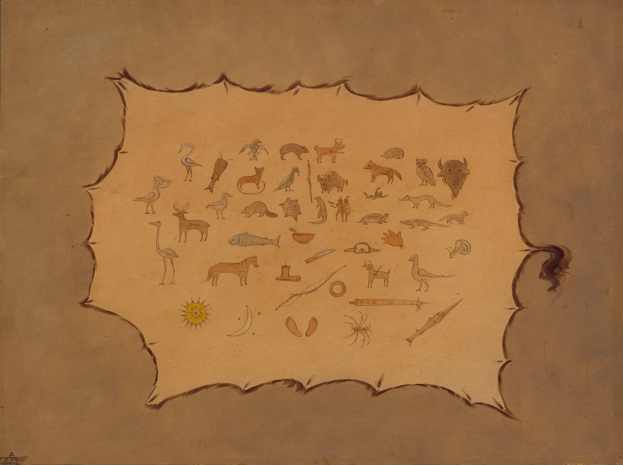 Fac-símile de um Ojibbeway Robe, 18611869. de George Catlin