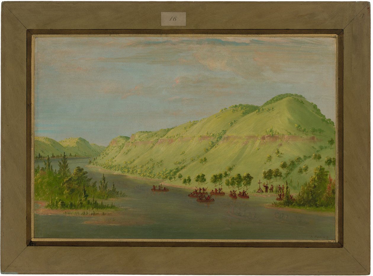 Padre Hennepin deixando o Mississippi para se juntar a La Salle. 8 de maio de 1680 de George Catlin