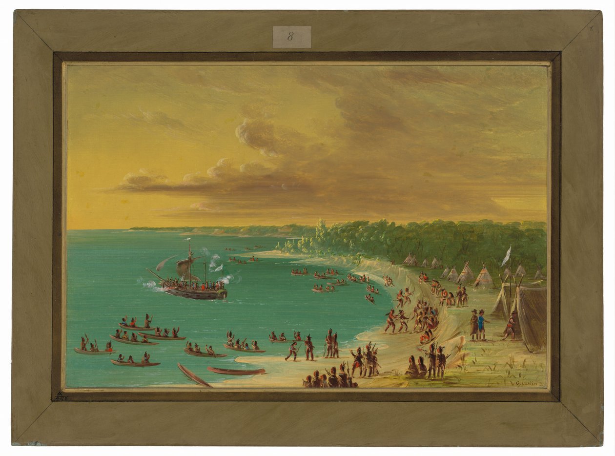 Primeira navegação do Griffin no Lago Erie. 7 de agosto de 1679 de George Catlin