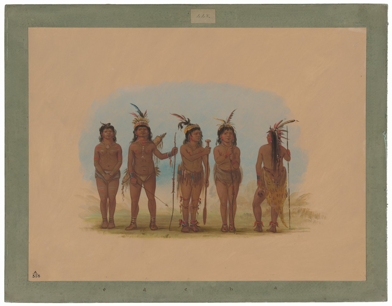 Cinco índios caribenhos de George Catlin