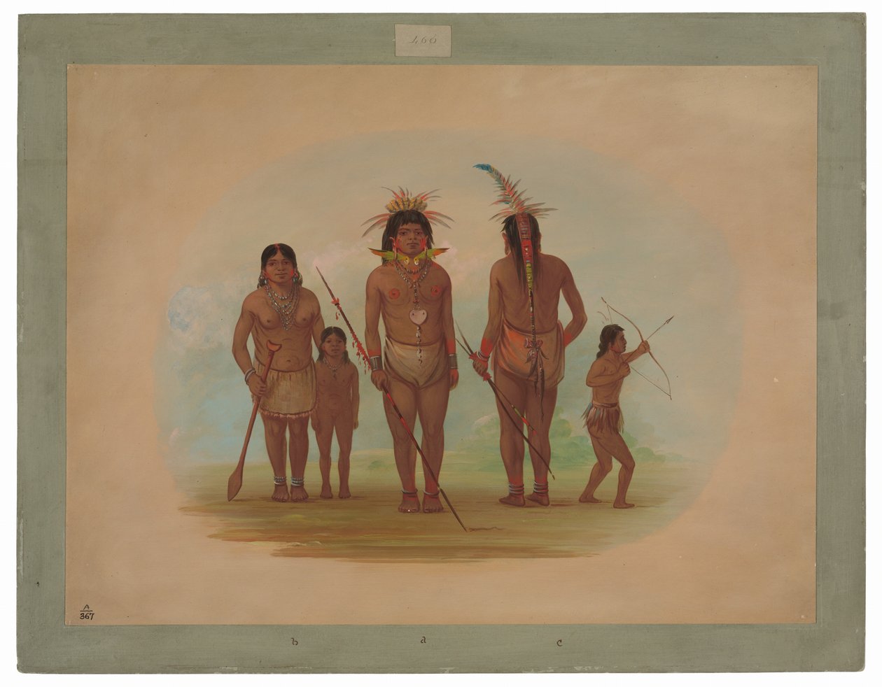 Cinco índios de Iquito de George Catlin