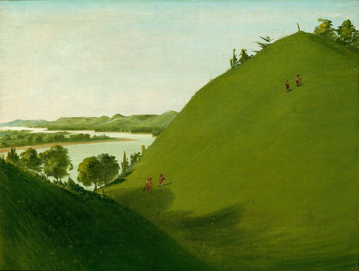 Túmulo de Floyd, onde Lewis e Clark enterraram o Sargento Floyd em 1804 de George Catlin