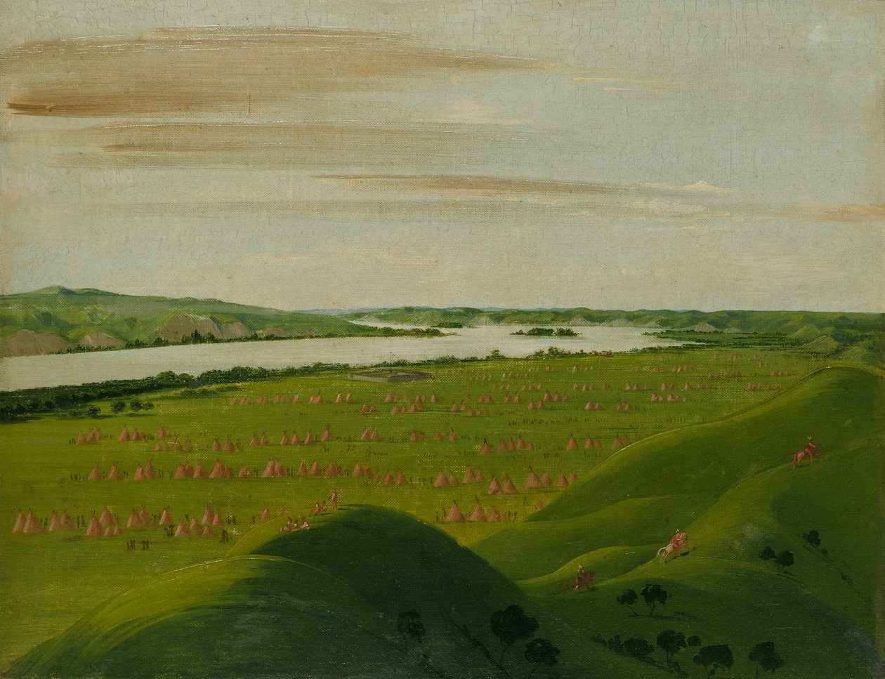 Fort Pierre, foz do rio Teton, 1200 milhas acima de Saint Louis de George Catlin