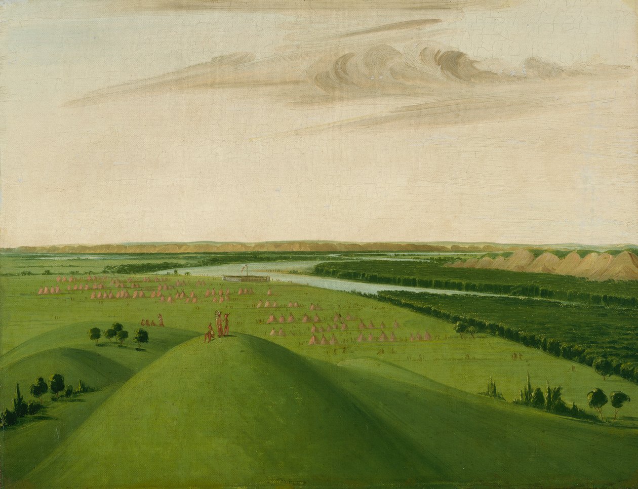 Fort Union, foz do rio Yellowstone, 2000 milhas acima de St. Louis, 1832. de George Catlin