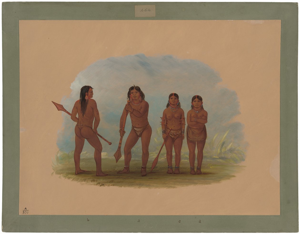 Quatro índios Angustura de George Catlin