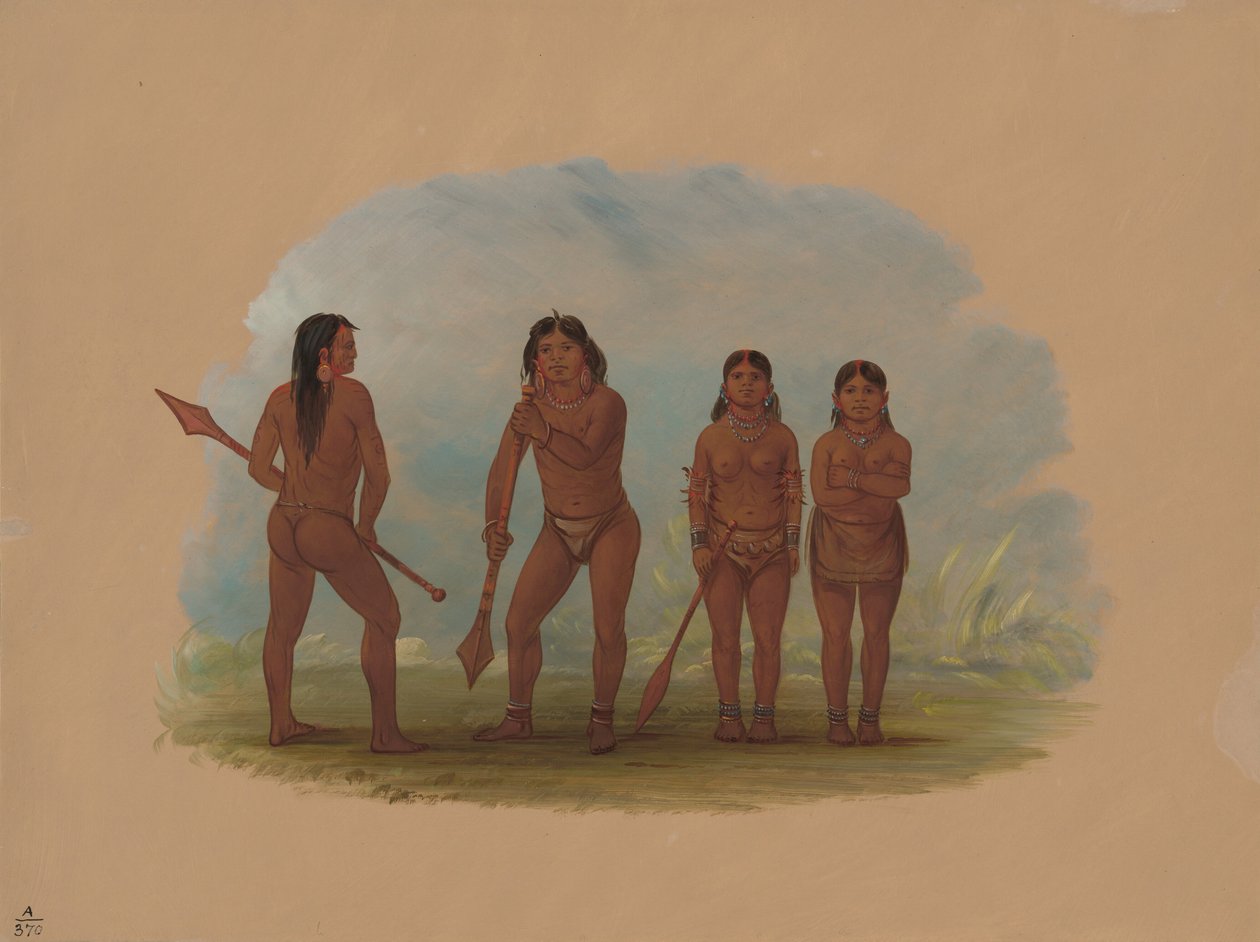Quatro índios Angustura, 18541869. de George Catlin