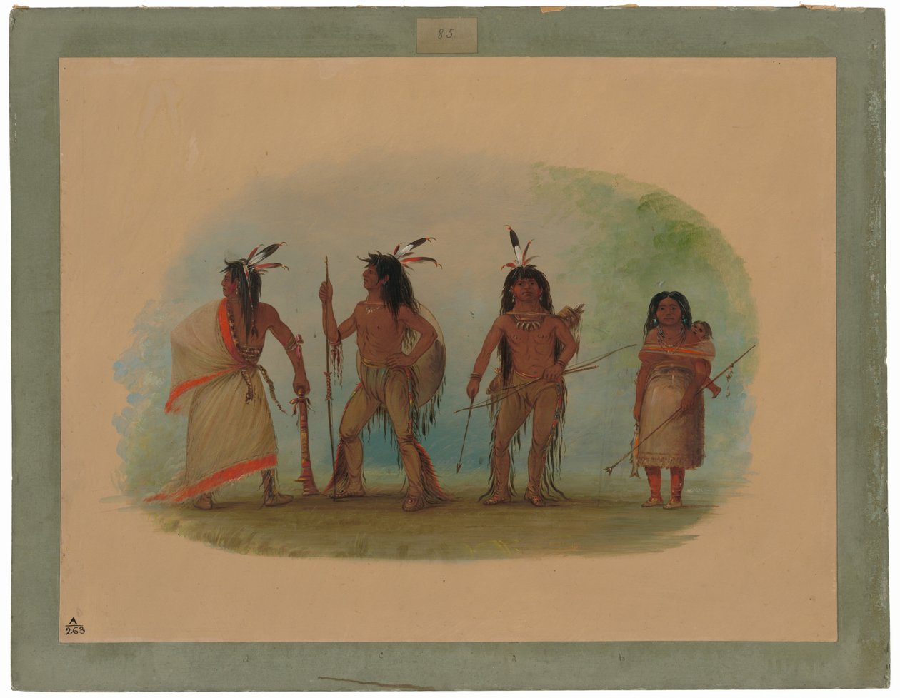 Quatro índios Apachee de George Catlin