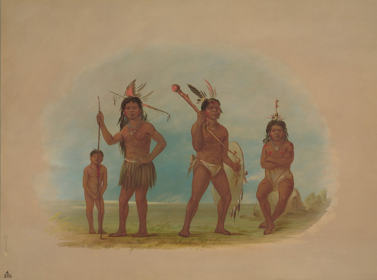 Quatro índios Arowak, 18541869. de George Catlin