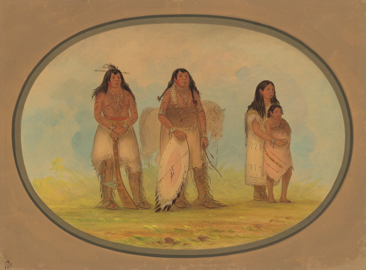 Quatro índios Kiowa, 18611869. de George Catlin