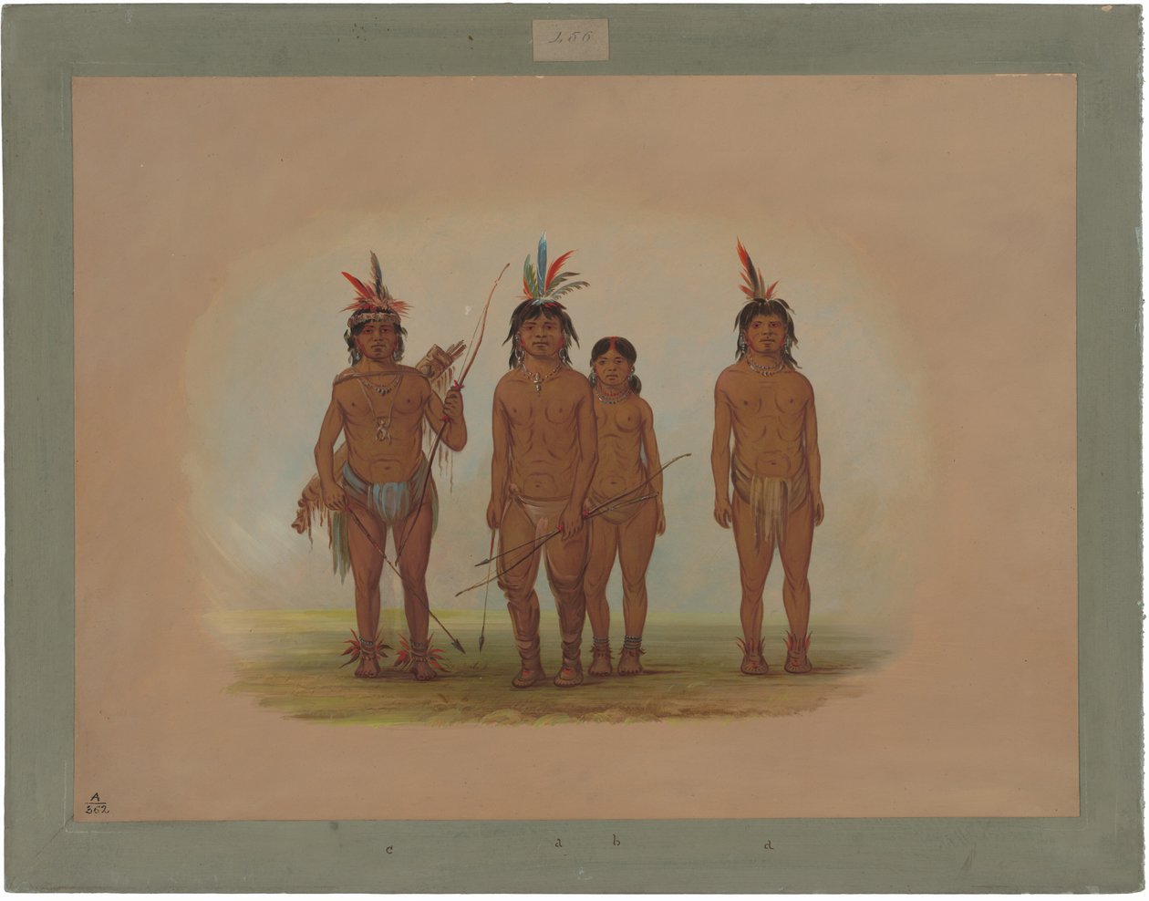 Quatro índios Macouchi de George Catlin