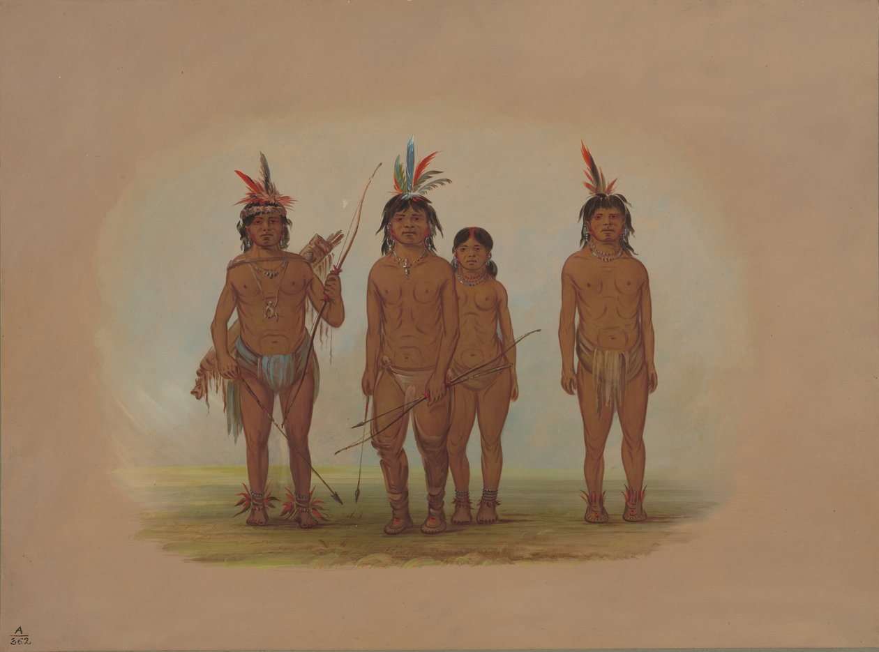 Quatro índios Macouchi, 18541869. de George Catlin