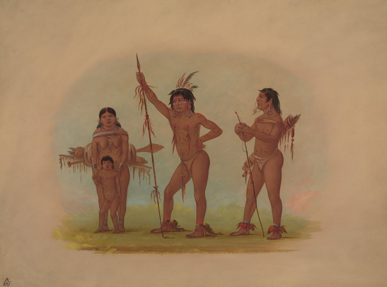 Quatro índios Mura, 18541869. de George Catlin