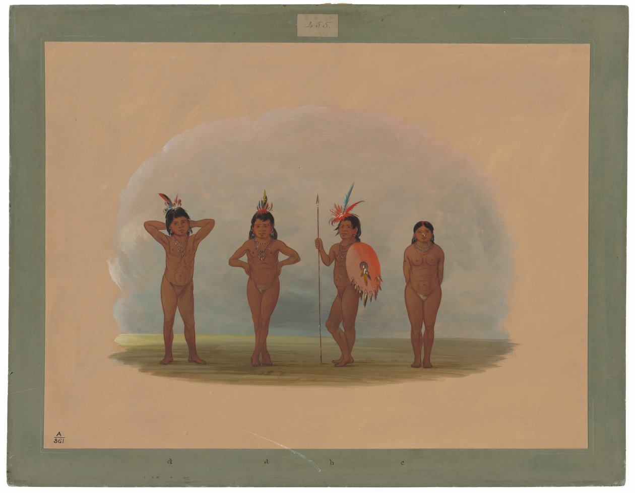 Quatro crianças Zurumati de George Catlin