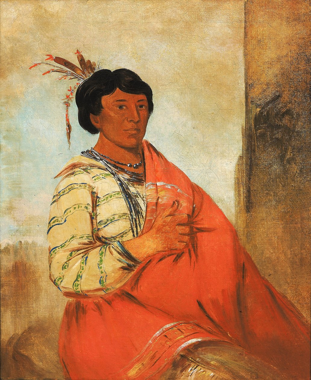 Gaw-záw-que-dung, Aquele que dá as boas-vindas de George Catlin