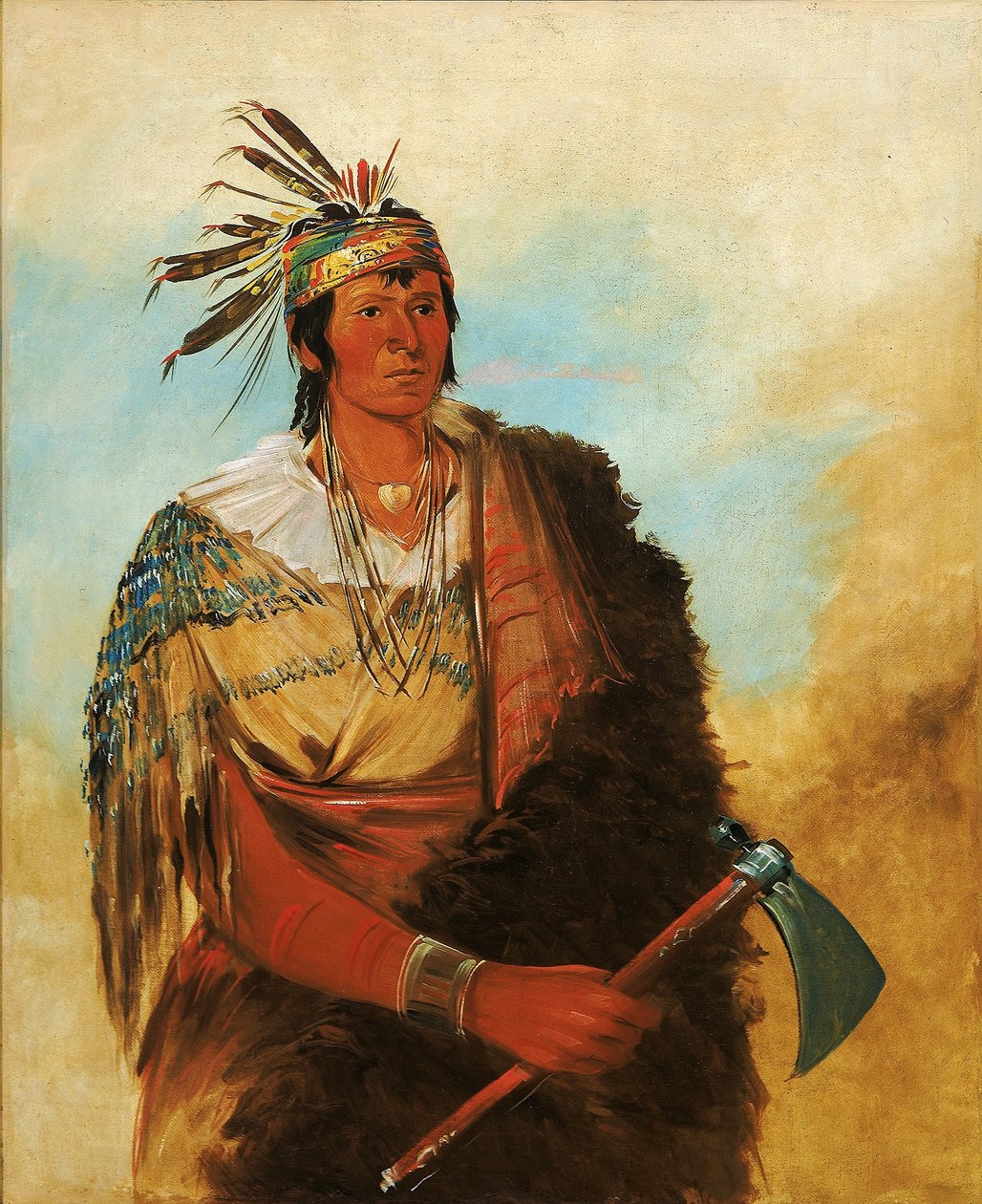 Go-to-ków-páh-ah, fica sozinho, um bravo ilustre de George Catlin