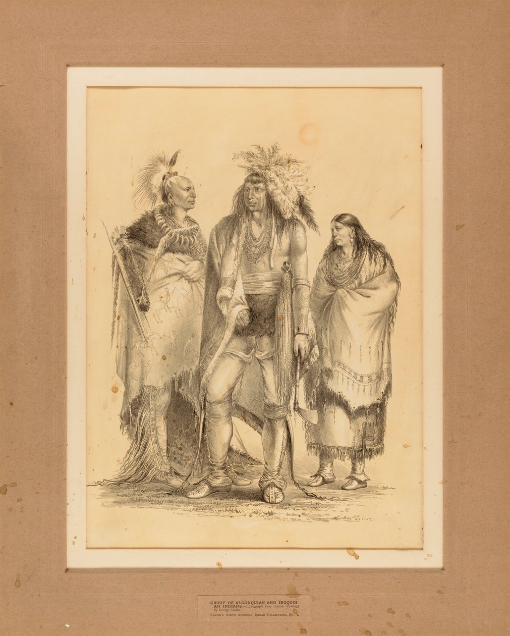 Grupo de índios Algonquianos e Iroquianos - nº 1 de George Catlin
