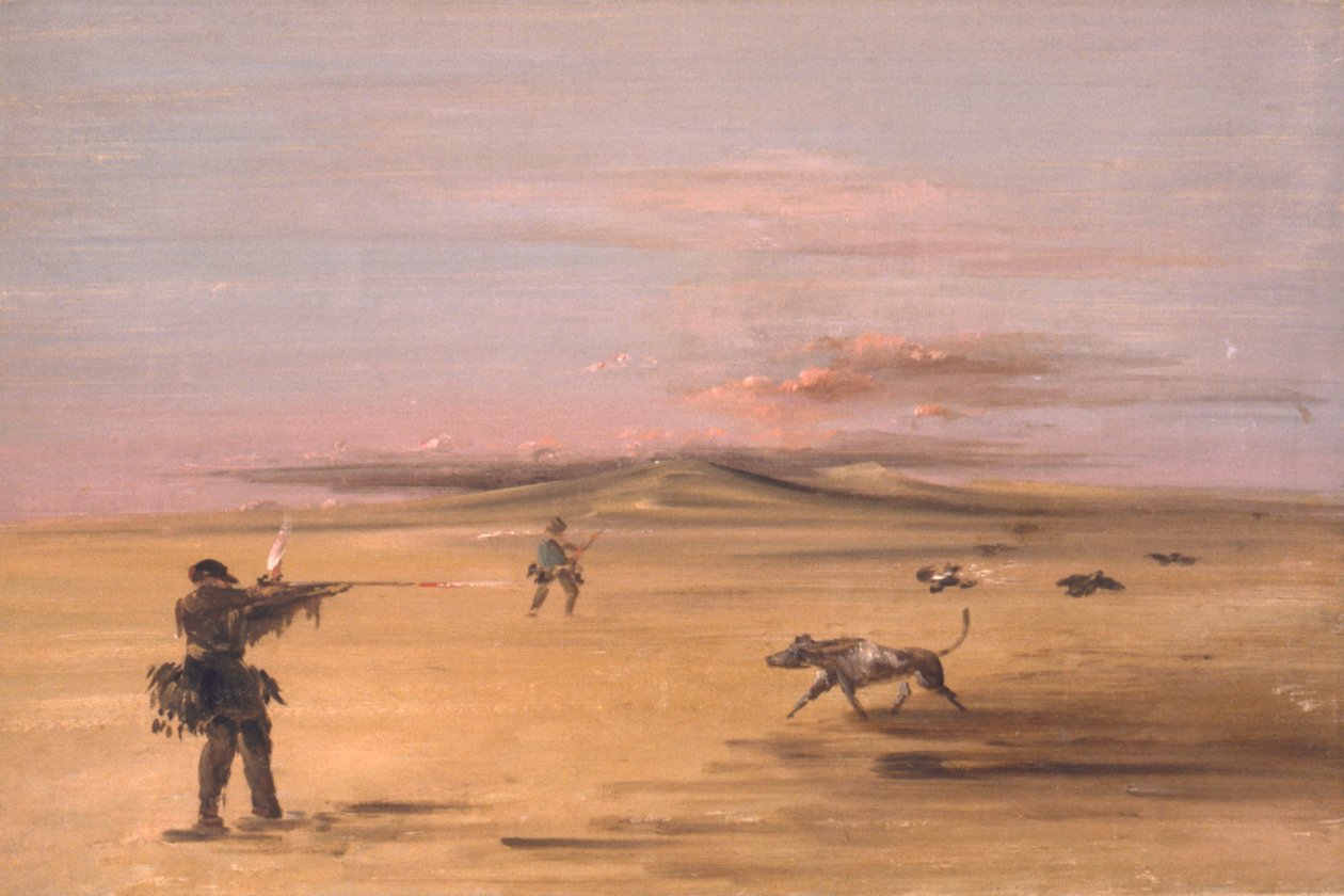 Caça ao galo silvestre nas pradarias do Missouri de George Catlin