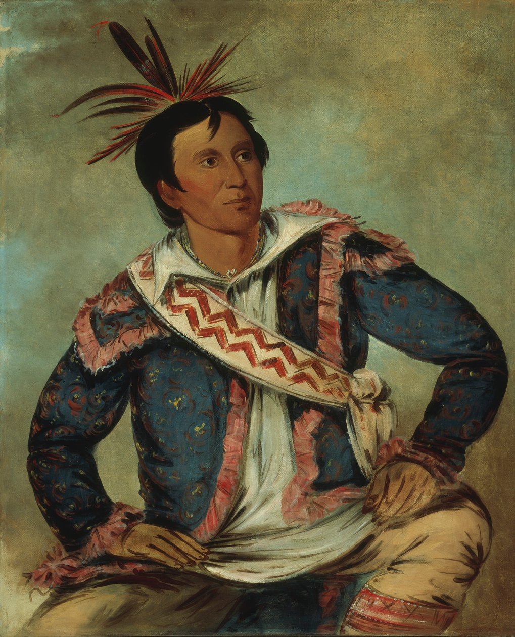 Há-tchoo-túc-knee, Tartaruga, um mestiço de George Catlin